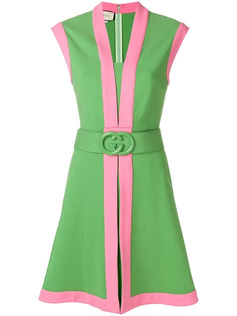 Gucci pink and green dress